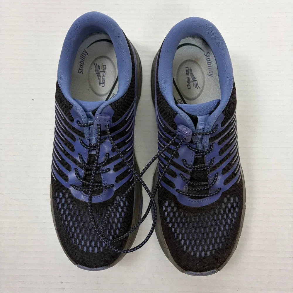 Dansko Pace Womens Walking Sneakers Black Blue Mesh Arch Support 37 4206104985